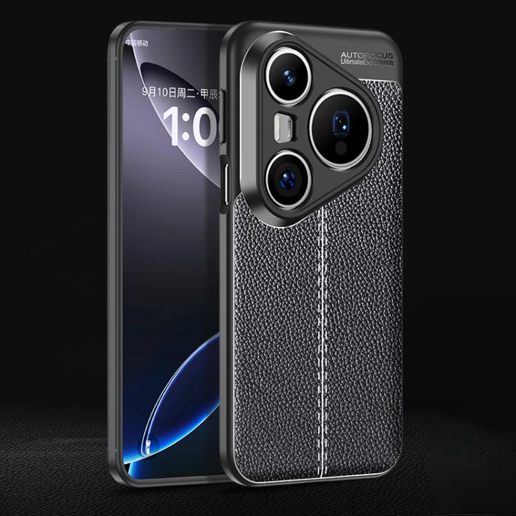 Huawei Pura 80 Ultra 5G用 ライチテクスチャTPU耐衝撃携帯電話ケース