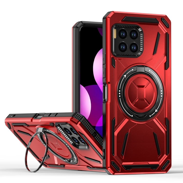 For T-Mobile Revvl 7 Pro 5G Armor II Series MagSafe Magnetic Holder Phone  Case(Red)