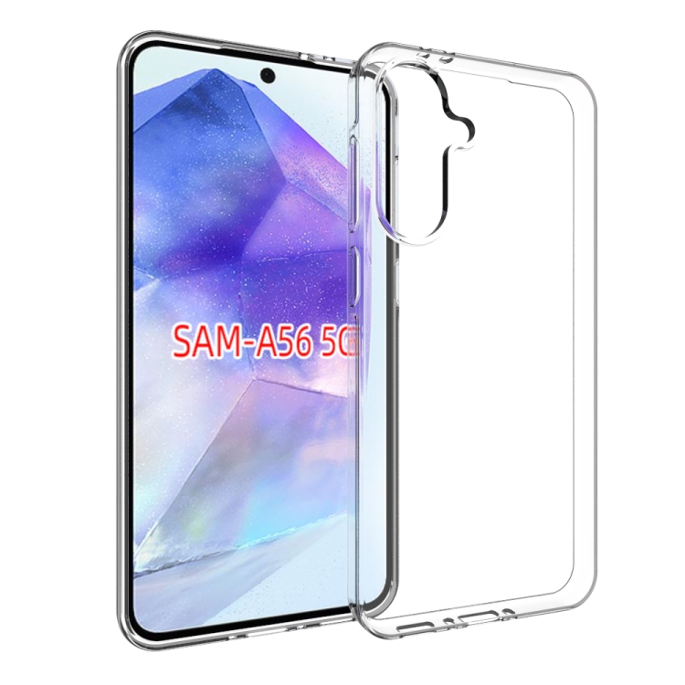 Samsung Galaxy A56 5G用 防水テクスチャTPU電話ケース（透明）