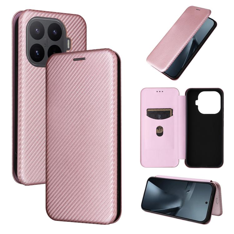 For Xiaomi 17T Pro 5G Carbon Fiber Texture Flip Leather Phone Case(Pink)