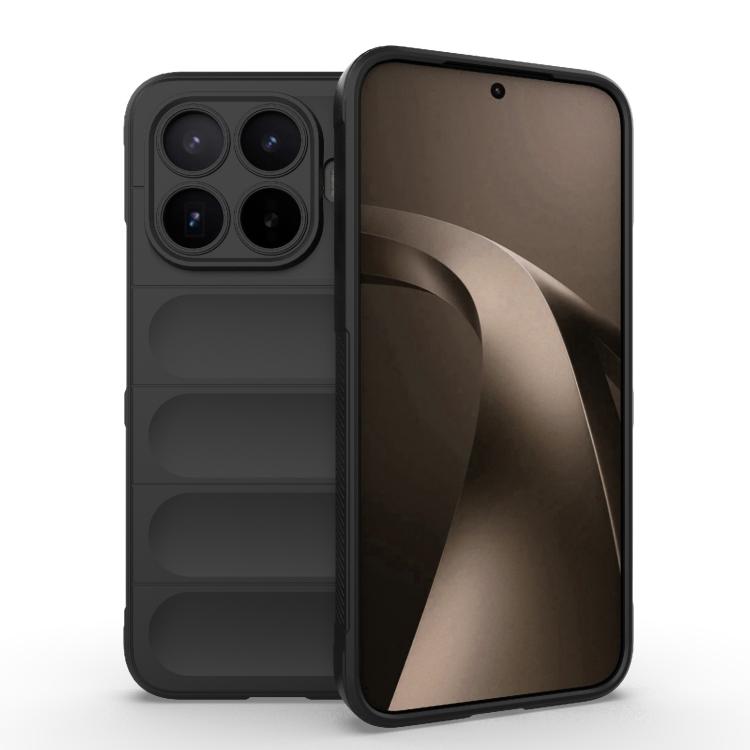 For Xiaomi 17T Pro 5G Global Magic Shield TPU + Flannel Phone Case(Black)