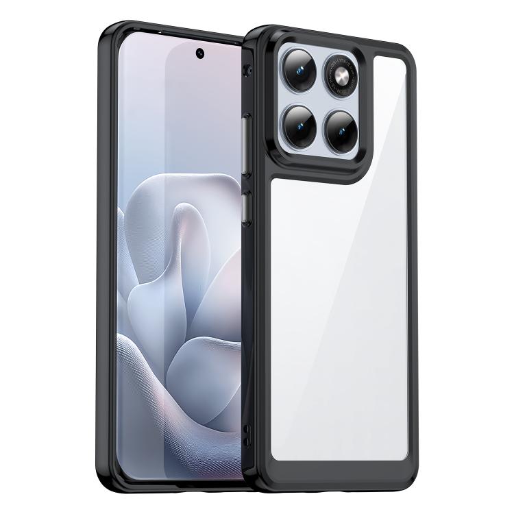 For Motorola Edge 70 Fusion+ 5G Colorful Series Acrylic Hybrid TPU Phone Case(Black)