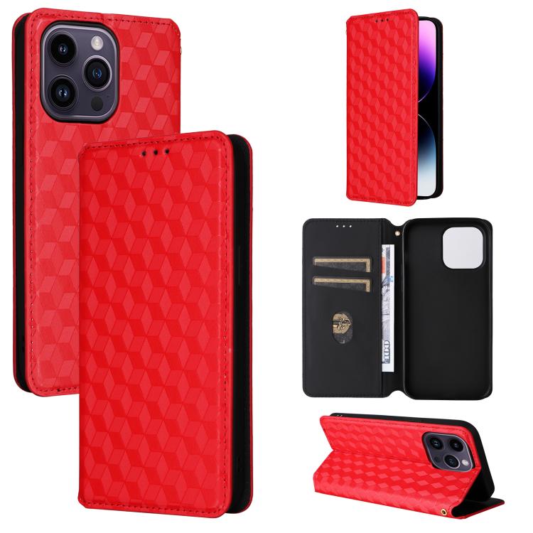 For ZTE Libero 5G III / A202ZT Cubic Grid Texture Flip Leather