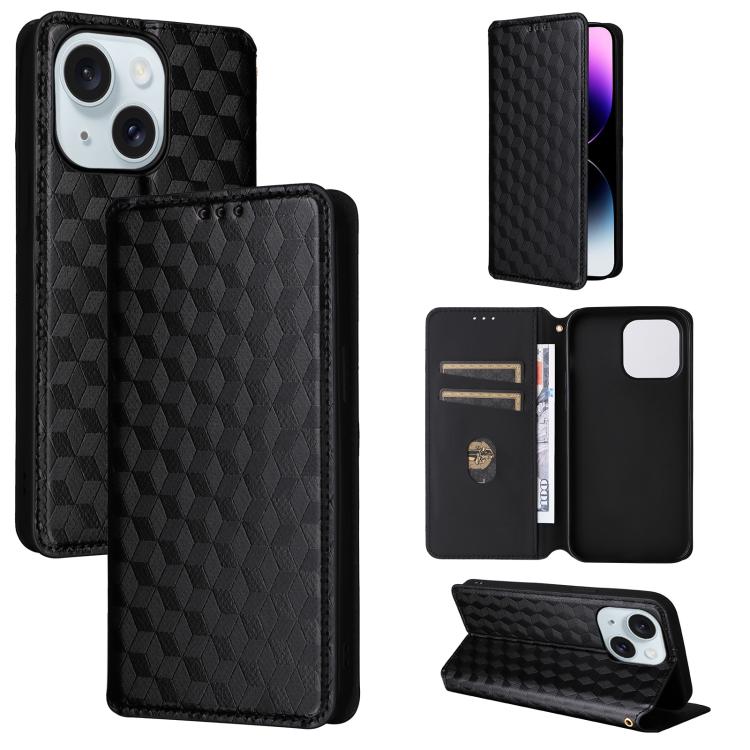 For ZTE Libero 5G III / A202ZT Cubic Grid Texture Flip Leather