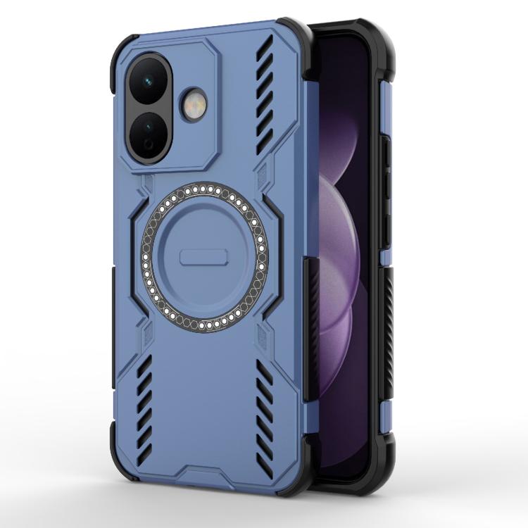 For Redmi Note 17 Pro 5G Global 163mm Butterfly Armor MagSafe Magnetic Ring Shockproof Phone Case(Blue)