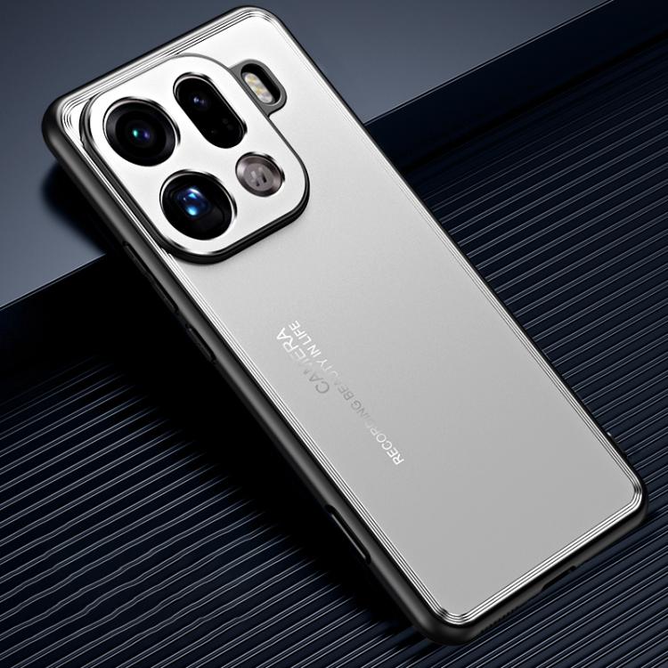 OPPO Find X9 Pro用 フロストメタルケース（シルバー）
