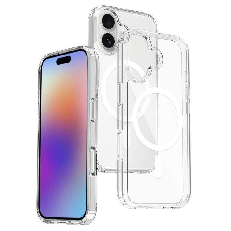 For iPhone 18 Scratchproof PC Hybrid TPU Magsafe Phone Case(Transparent)