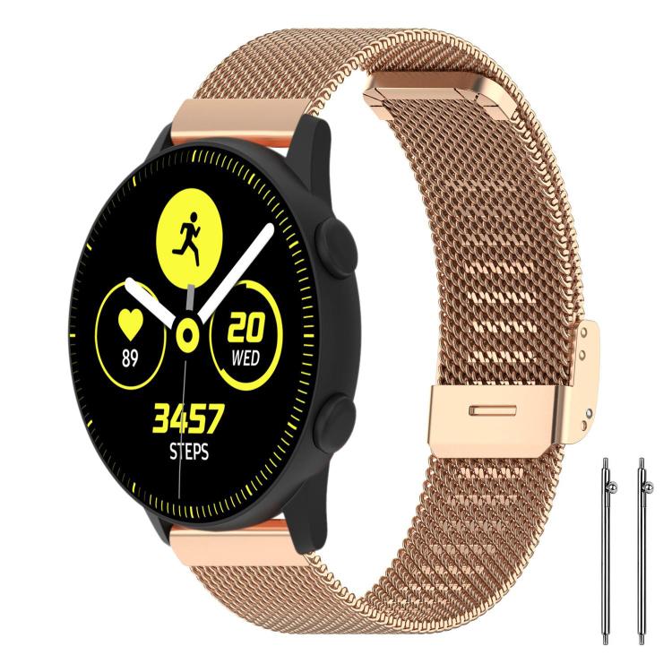 20mm xDfind Buckle Metal Mesh Watch Band(Rose Gold)