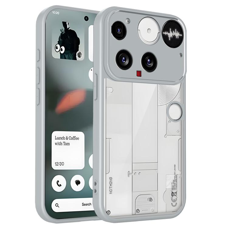 For Nothing Phone 3 Matte PC Skin-feel Shockproof Phone Case(Grey) For Nothing Phone 3 Matte PC Skin-feel Shockproof Phone Case(Grey)