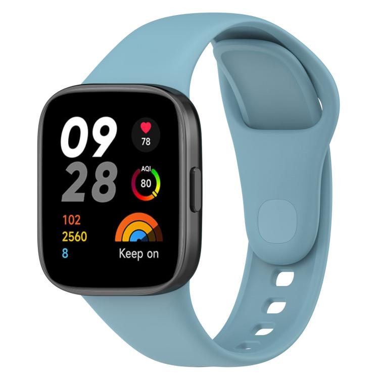 For Redmi Watch 3 xDfind Solid Color Sil icone Watch Band, with Button