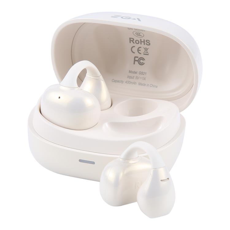 ZGA GS21 Ear Clip Wireless Bluetooth Earphones(Beige)