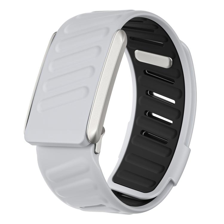 For WHOOP 4.0 xDfind Silicone Sports Watch Band(Light Grey + Black)