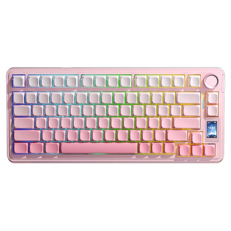 AULA S75pro メカニカルキーボード ピンク AULA S75 Pro 80キー 有線/2.4G/Bluetooth 3モデル カスタマイズ可能な