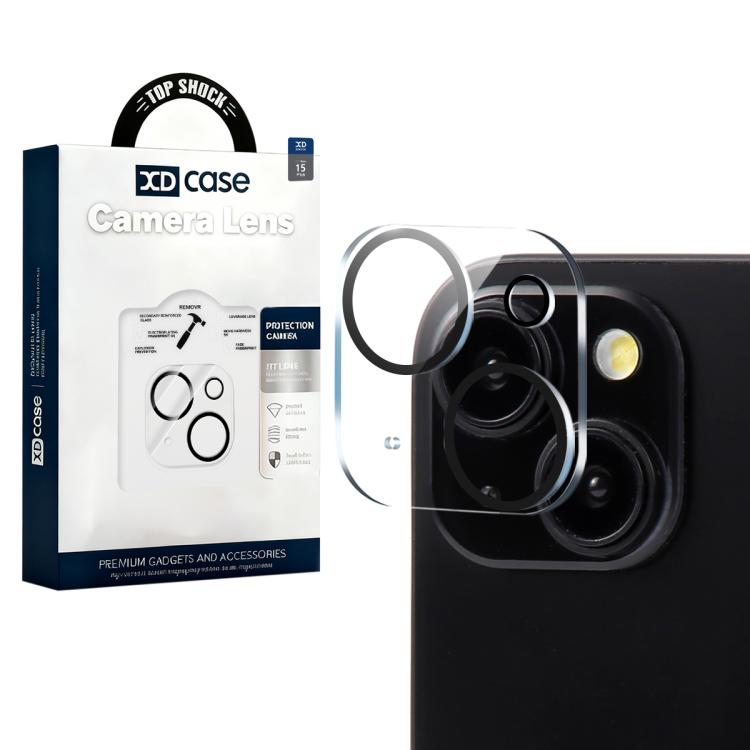 For iPhone 15 / 15 Plus XDcase Silkscreen Integrated Tempered Glass Back Camera Film