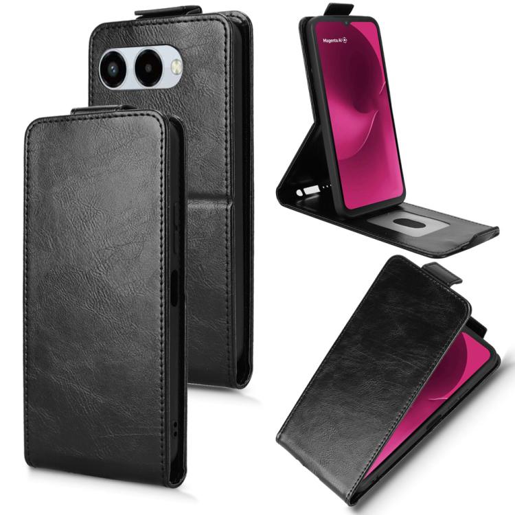 For T-Mobile Revvl 8 5G Magnetic Vertical Flip Leather Phone Case with Buckle(Black) For T-Mobile Revvl 8 5G Magnetic Vertical Flip Leather Phone Case with Buckle(Black)
