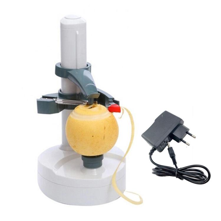 Multifunction Stainless Steel Electric Vegetables Fruit Peeler Automatic Peeling Machine, Plug:EU Plug(White)