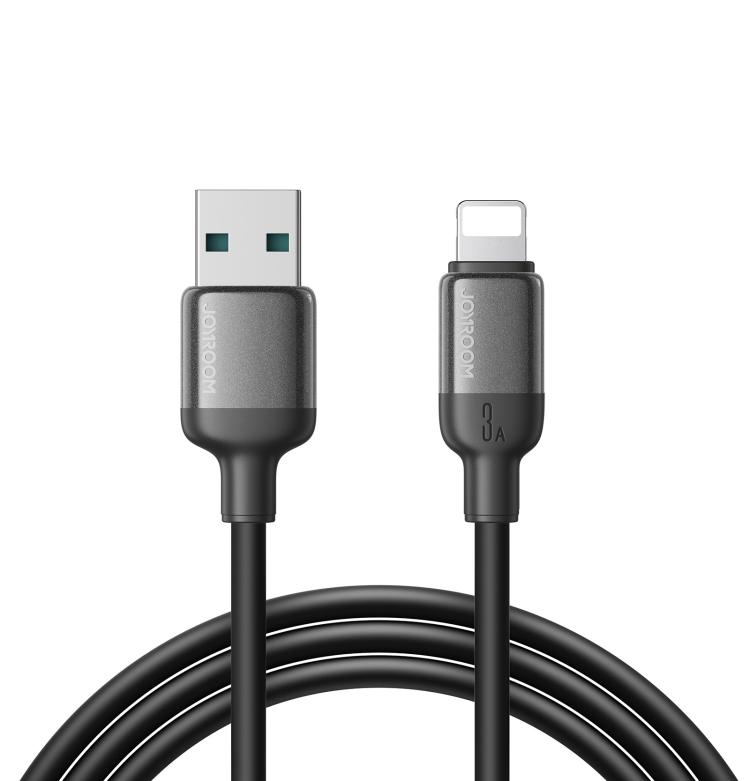 JOYROOM S-A62 Lively Series 3A USB-A to 8 Pin Fast Charging Data Cable, Length: 1.2m(Black)