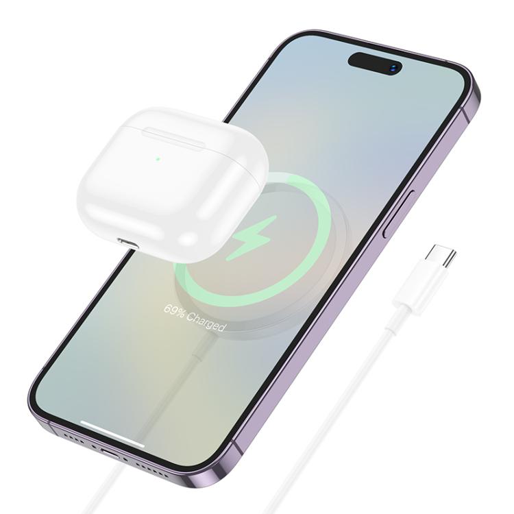 hoco CW63 Qi2 Magnetic Wireless Fast Charger(White)