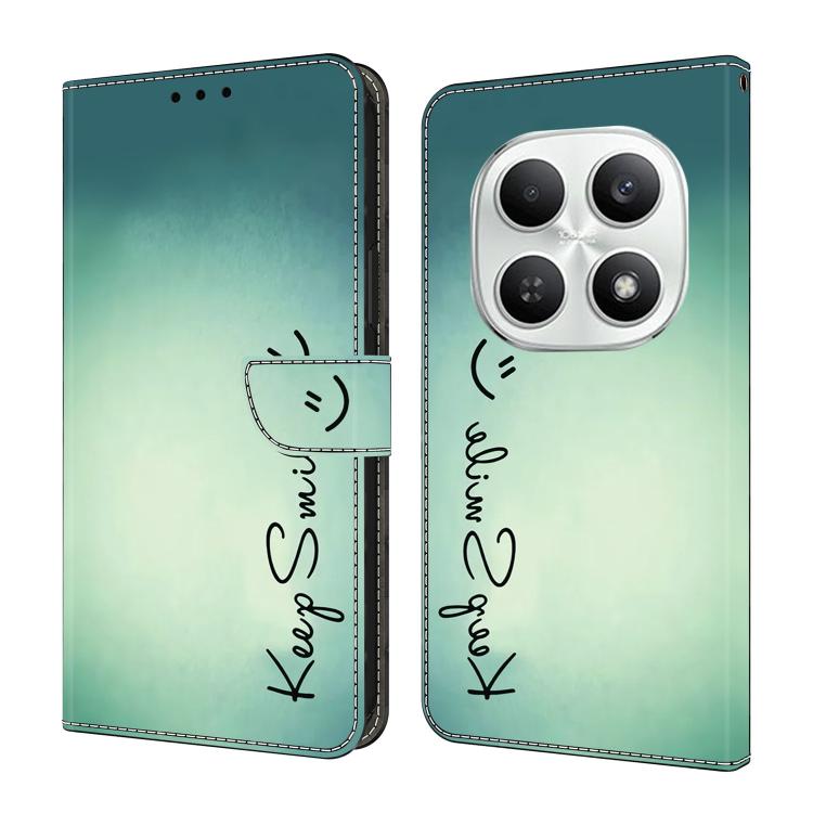 For Redmi Note 15 4G / 5G Global 164mm Crystal-Like Painted Vegan Leather Phone Case(Smile)