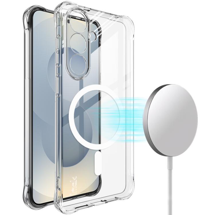 For Samsung Galaxy S26+ 5G imak Magnetic Shockproof Airbag TPU Phone Case(Transparent)