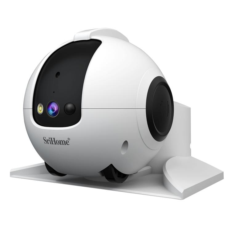 SriHome DH013 Plus 4MP Smart Pet Robot Camera with Auto-Charging Dock, Plug Type:US Plug(White)