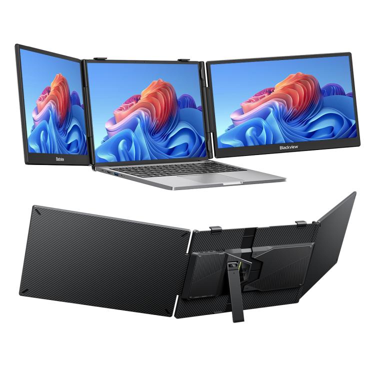 Blackview DCM5 14 inch Dual Monitor Portable Laptop Screen Extender with Speaker(Black)