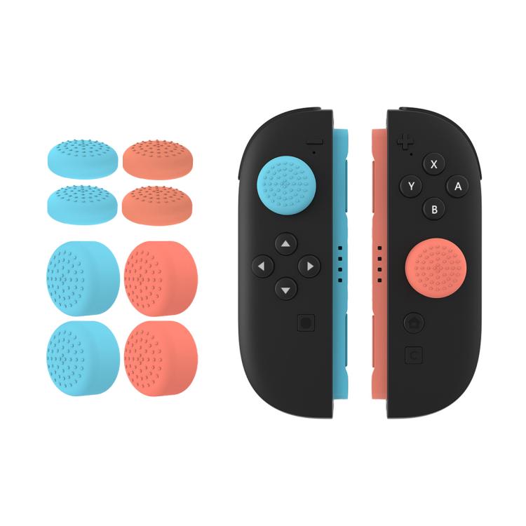 XDcase 4pcs Thumbstick Silicone Anti-Slip Cap for Nintendo Switch 2(Orange/Blue)