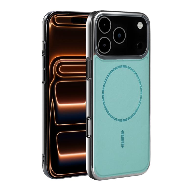 For iPhone 17 Pro Max Electroplated Magnetic Series Ultra-Thin Shockproof Phone Case(Green)