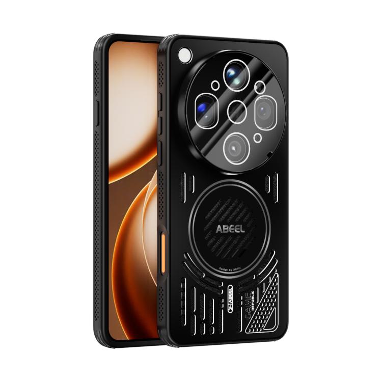 For OPPO Find X9 Ultra 5G ABEEL Ice Fox Series Magsafe Heat Sink Cooling Phone Case(Black)