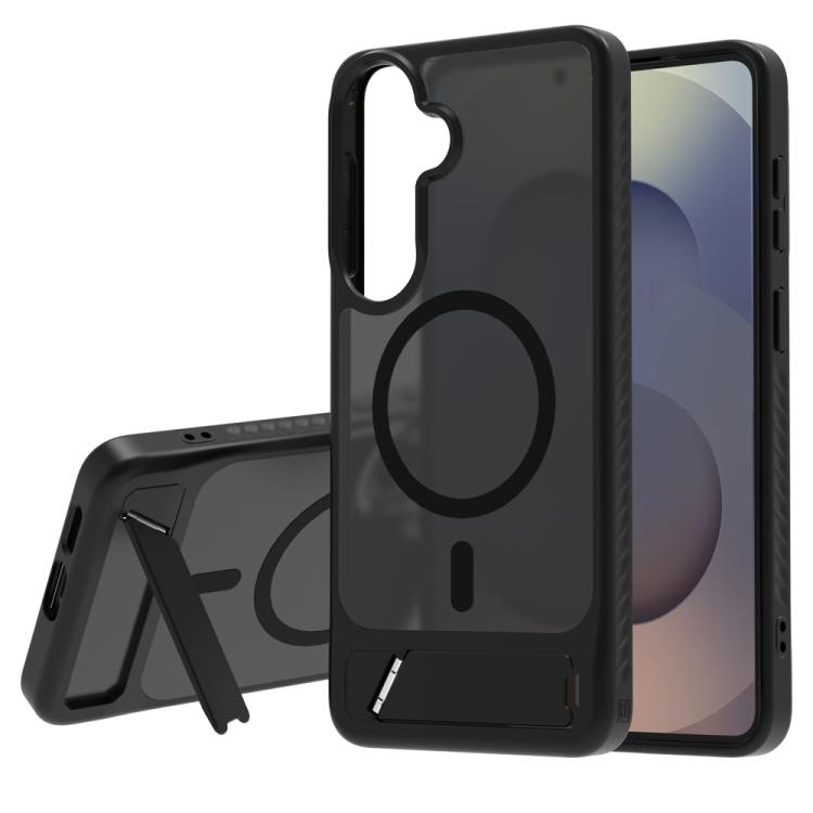 For Galaxy S26+ 5G LeReach Le-Chic Series Integrated Hidden Kickstand Magnetic Phone Case(Black)