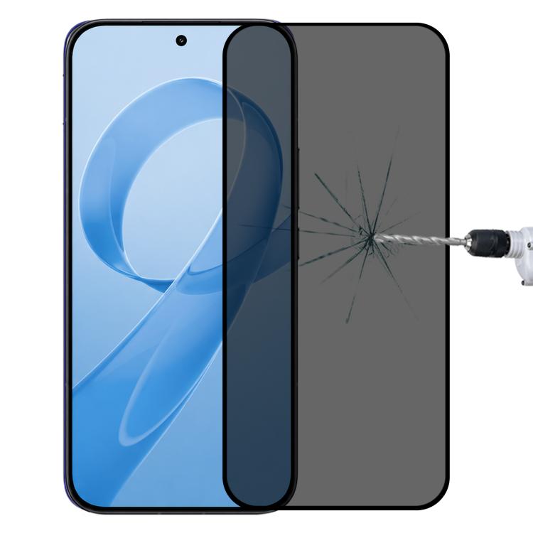 For Redmi K100 Pro 5G Full Cover Anti-peeping Tempered Glass Film, Support Fingerprint Unlocking