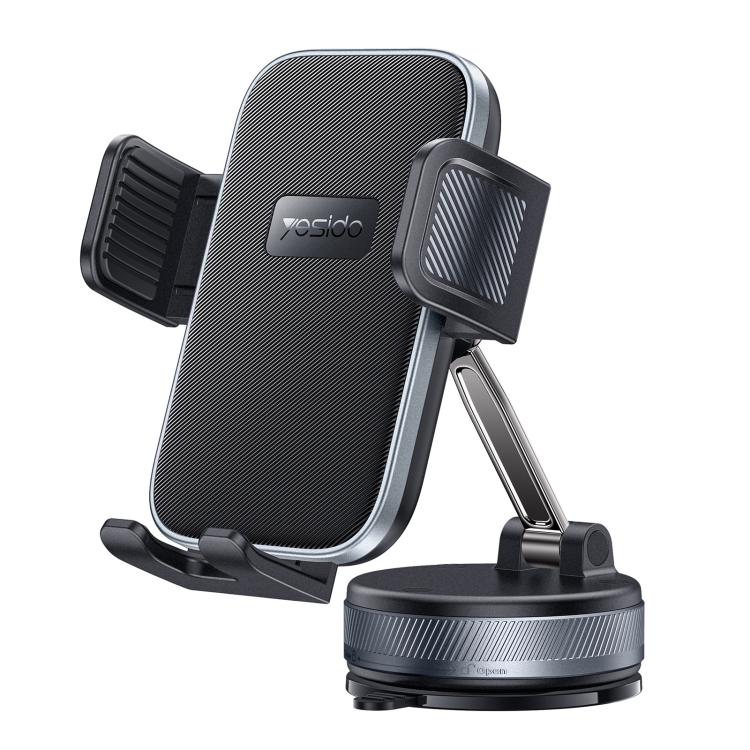 Yesido C283 Car Dashboard Vacuum Suction Cup One Touch Clamp Phone Holder(Black)