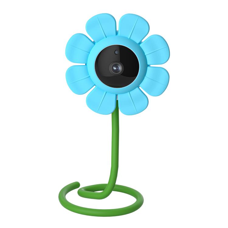 V1 Flower Shaped 4MP Baby Monitor Care Camera, Plug:EU Plug(Blue)