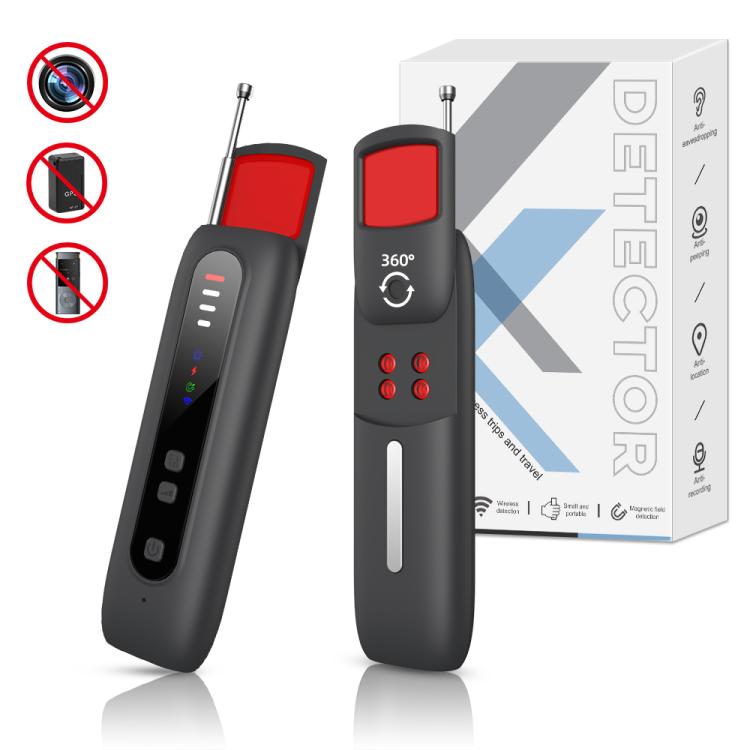 T07 Multifunctional Detector IR Scanner GPS WiFi Signal Anti-Spy Bug Finder for Hotel Travel(Black)