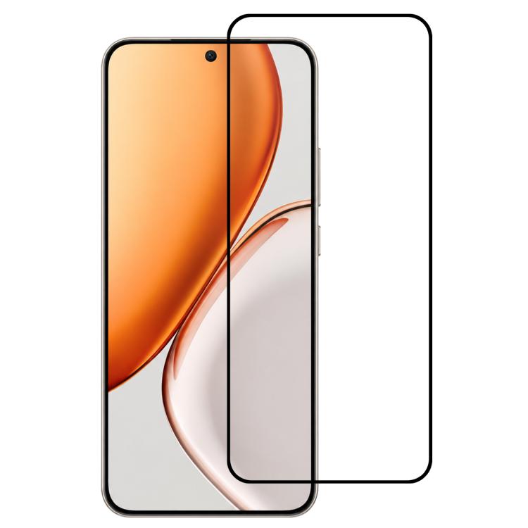 For Honor X80 Pro Max 5G 0.18mm High Aluminum Full Screen Silk Printing Tempered Glass Film, Support Fingerprint Unlocking