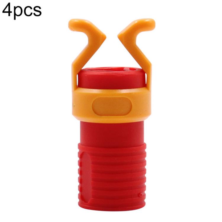 4pcs Screw Plastic Fixing Holder Clamp(Red)
