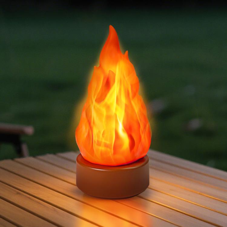 HZ-K03 LED Simulated Flame Lamp Outdoor Camping Decor Light(Orange)