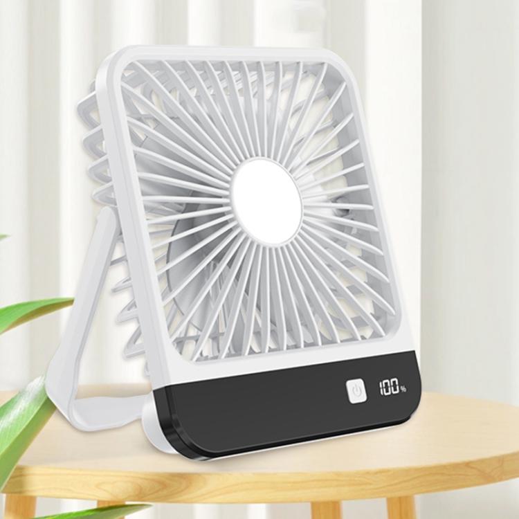 SL615 Thin Body Digital Display Desktop Cooling Fan(White)