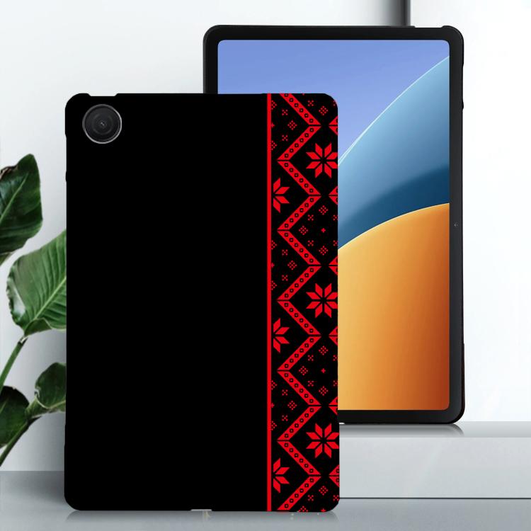 For Xiaomi Redmi Pad 2 SE 9.7 2026 Color Painting Pattern TPU Tablet Case(Red Ethnic Pattern)