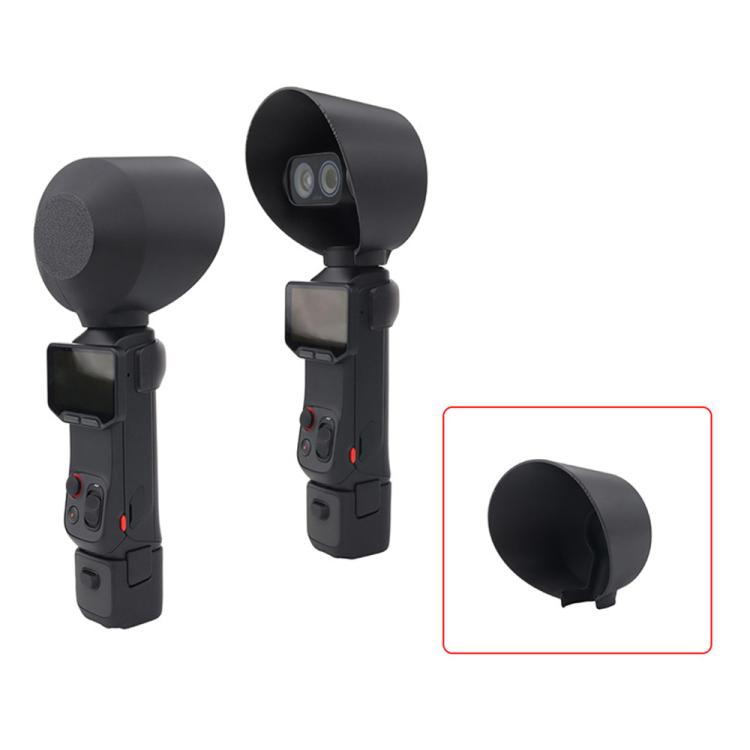 For Insta360 Luna Ultra Lens Hood Anti-Glare Lens Shield Scratch-Resistant Protective Cover(Black)