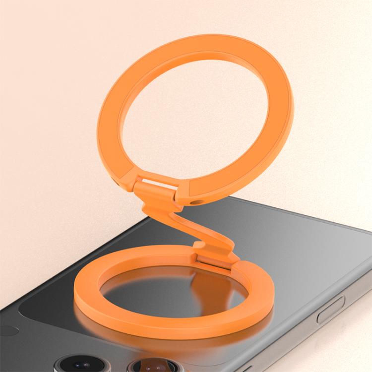 Painted Version Multifunctional Fully Foldable Rotating Magnetic Phone Holder(Orange)