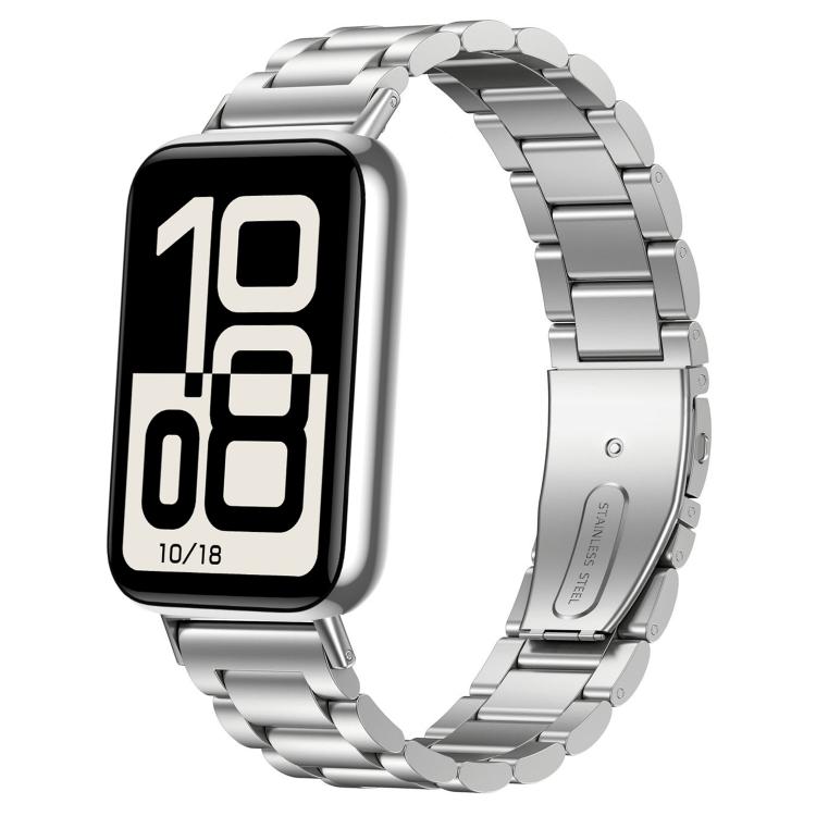 For Honor Band 11 / Band 11 Pro xDfind Three Beads Stainless Steel Watch Band(Silver)