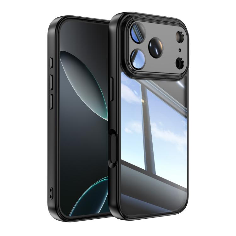 For iPhone 18 Pro Acrylic Hybrid TPU Armor Shockproof Phone Case(Black)