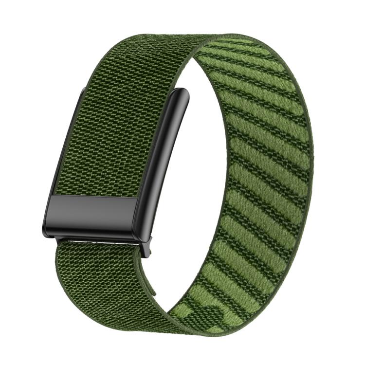 For WHOOP 5.0 Electrocardiogram Stretch Nylon Woven Watch Band(Dark Gren Black)