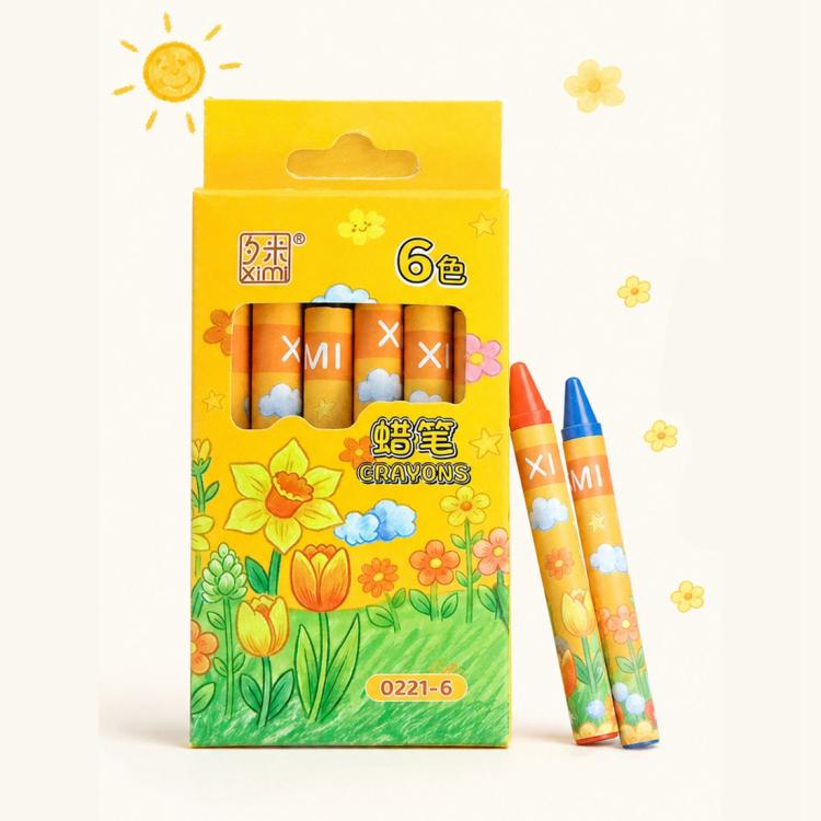 Children Washable Color Crayons Oil Pastels, Specification:6 Colors
