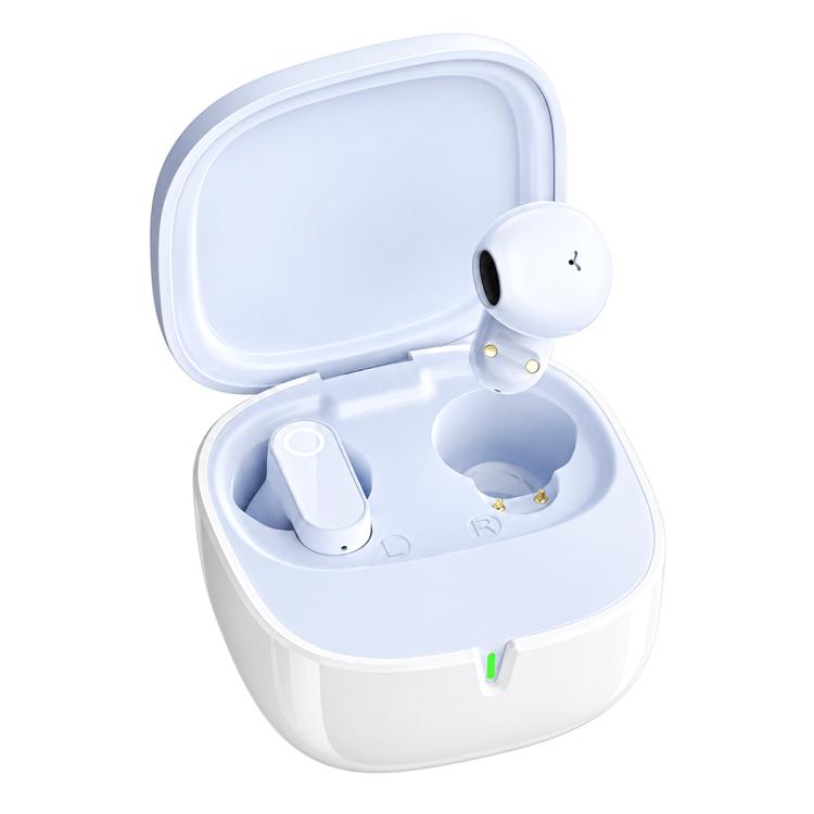 B37 Semi In-Ear TWS Wireless Bluetooth Earphone(White Blue)