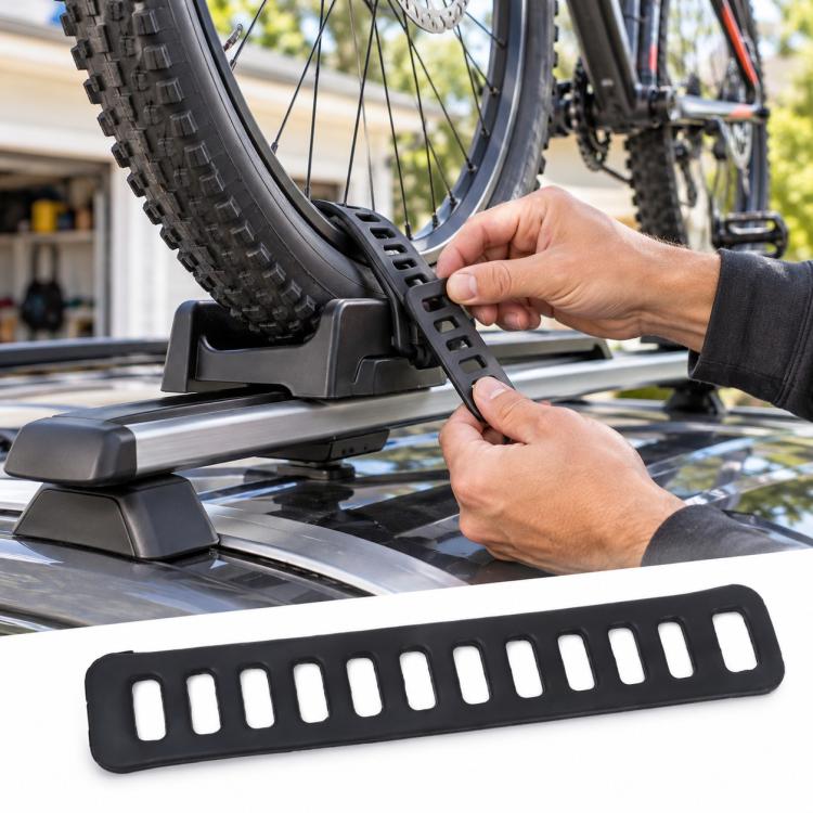 Bicycle Rack Tire Strap Bicycle Rack Mount Straps Rooftop(Black)