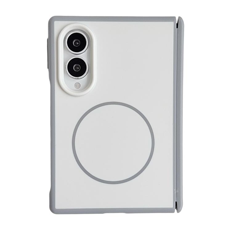 For Galaxy Z Fold8 5G Skin Feel PC Dual Axis Magnetic Phone Case(White)