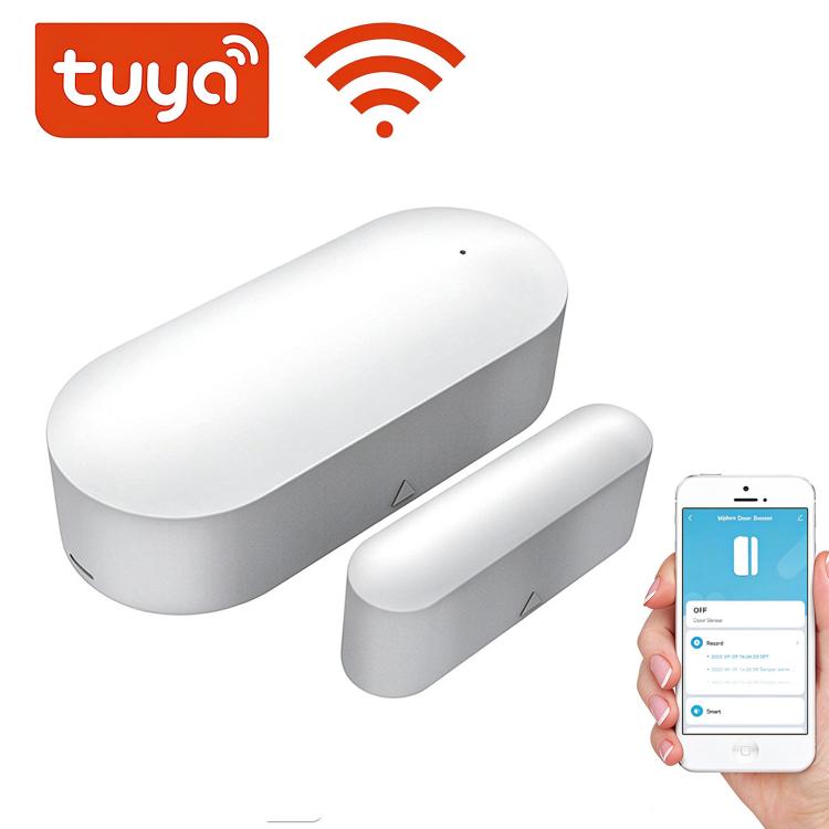 Smart Door / Window Sensor Anti-Theft Alarm Device, Style:Tuya & Wi-Fi Model A(White)