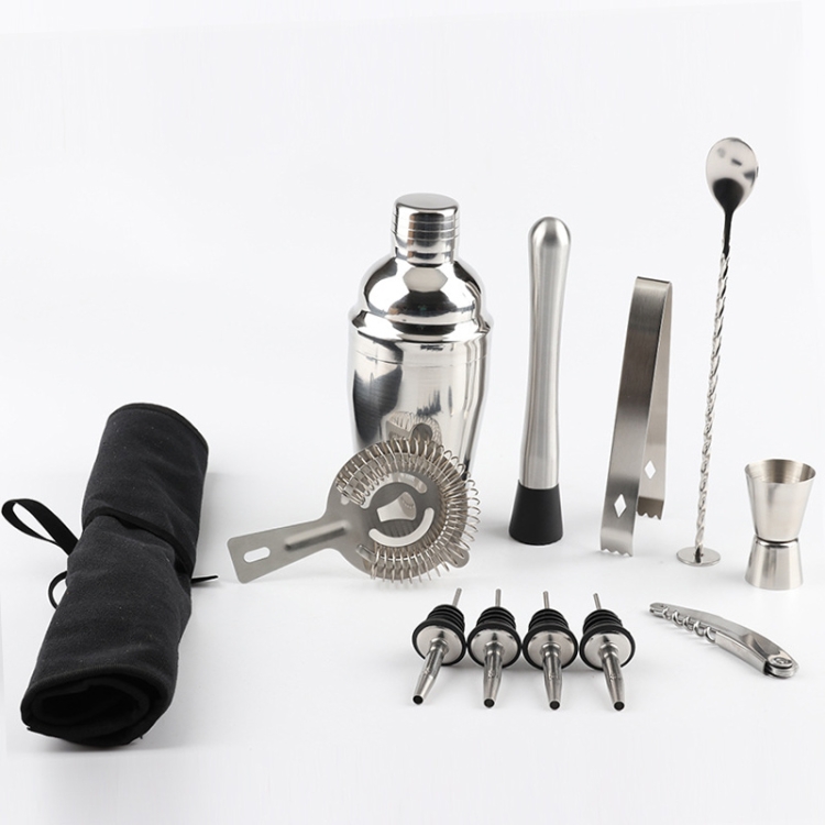 Relaxdays Set Da Barman 12 Pezzi In Acciaio Inox: Shaker, Colino, Fiaschetta, Bicchieri E Accessori Per Cocktail!